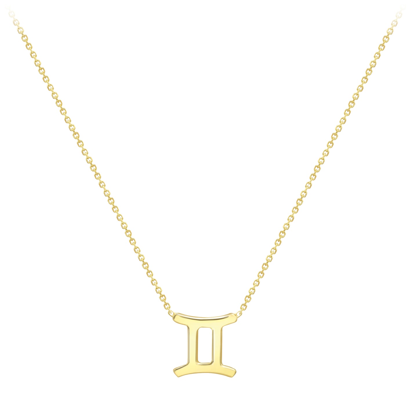 9ct Gold  Gemini Necklace 16/18" 42/45cm - ZDNR02GM2