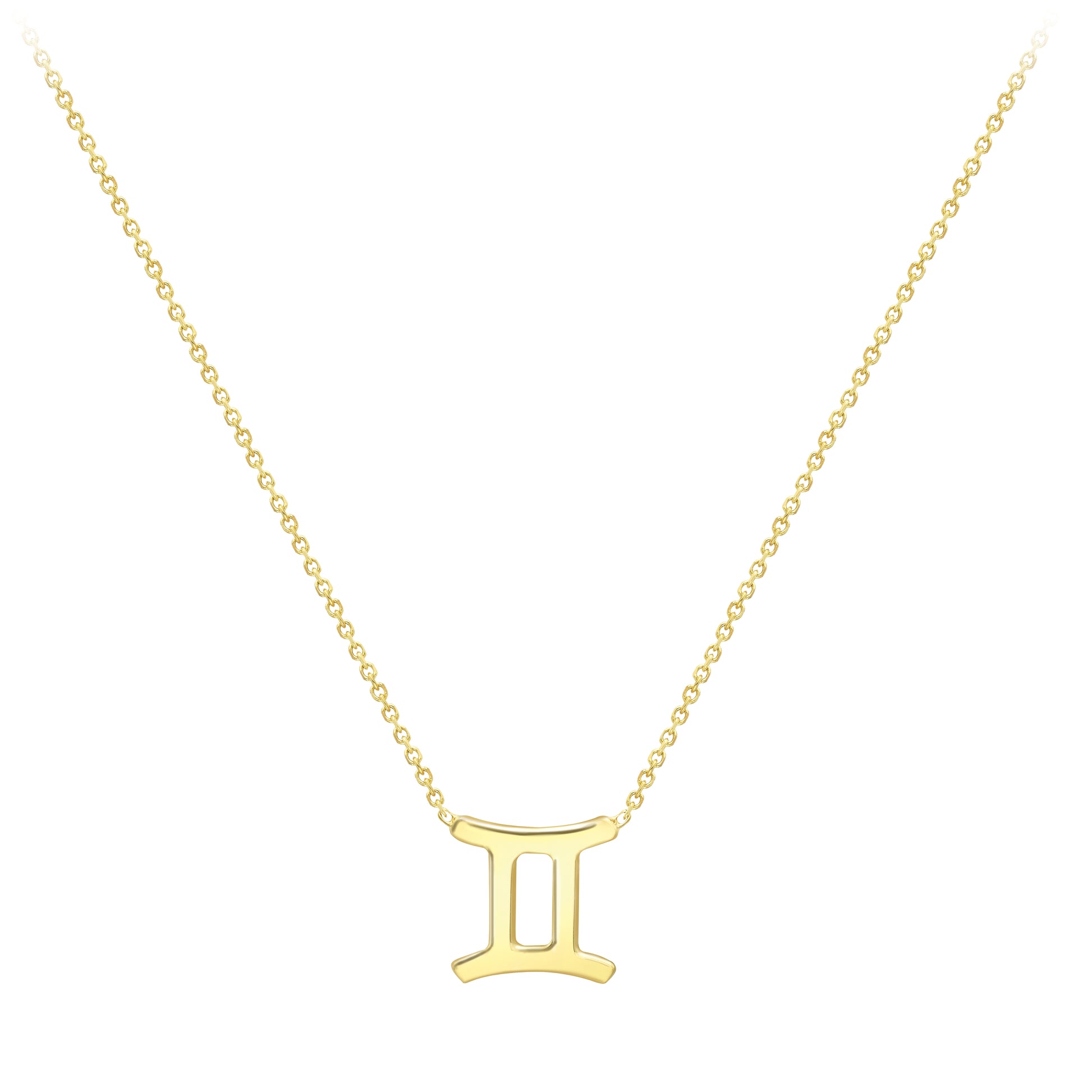 9ct Gold  Gemini Necklace 16/18" 42/45cm - ZDNR02GM2