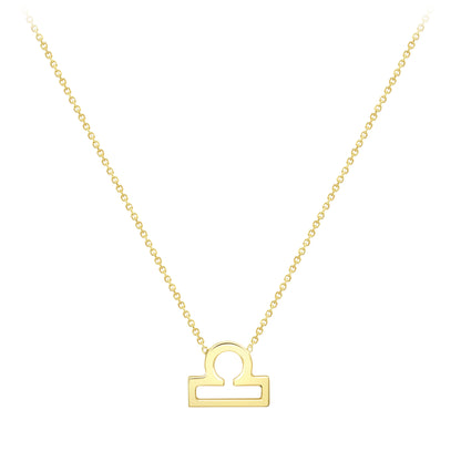 9ct Gold  Libra Necklace 16/18" 42/45cm - ZDNR02LA2