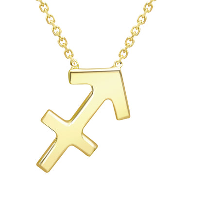 9ct Gold  Sagittarius Necklace 16/18" 42/45cm - ZDNR02SG2