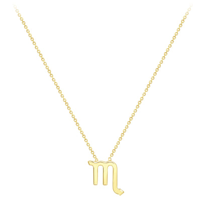 9ct Gold  Scorpio Necklace 16/18" 42/45cm - ZDNR02SP2